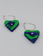 Load image into Gallery viewer, Heart Space Hoops