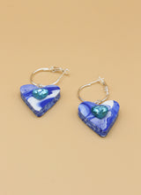 Load image into Gallery viewer, Heart Space Hoops