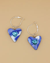 Load image into Gallery viewer, Heart Space Hoops