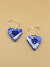 Load image into Gallery viewer, Heart Space Hoops