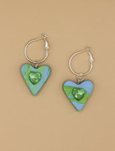 Load image into Gallery viewer, Heart Space Hoops
