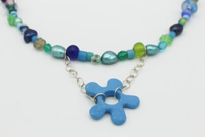 Blue Anemone Necklace